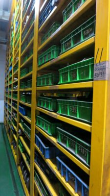 Kleinteilelager / Small parts warehouse